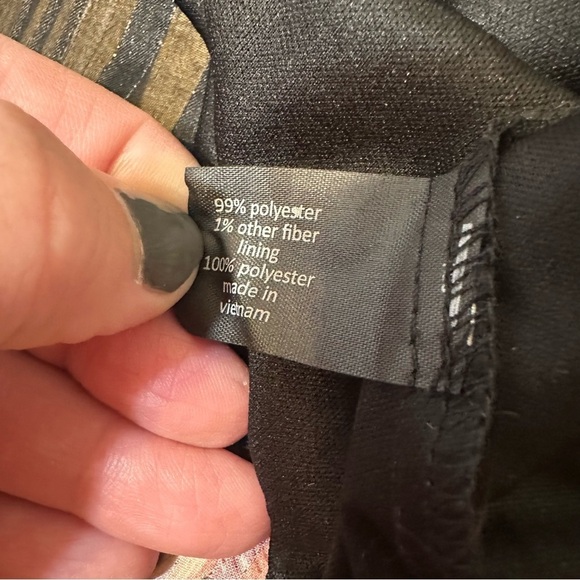 Lane Bryant Dress 26 Sleeveless Black Belted Floral Multicolor Midi Plus Size - Picture 8 of 10